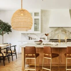 Nordic Rattan Pendant Light Living Room Hanging Lamp Shade -Demolights Sales Store 15.74X15.74inchNaturalRattan 03