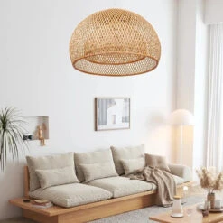 Creative Simple Modern Pastoral Living Room Pendant Lamp Bamboo Weaving -Demolights Sales Store 17