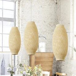 Bamboo Pendant Shade Hanging Light Lamp