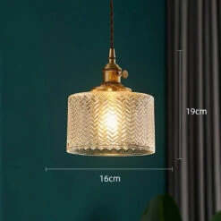 Green Ripple Glass Hanging Light Fixture -Demolights Sales Store 26 1