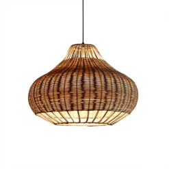 Hand-Woven Rattan Pendant Lampshade Wicker Chandelier -Demolights Sales Store 27 1