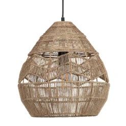 Rattan Pendant Lamp Retro Hanging Lights Rope Lampshade -Demolights Sales Store 3