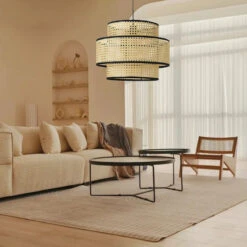 Creative Rattan Weaving Lamps Hanging Lampshade