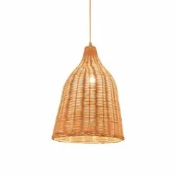 Rattan Pendant Light Handmade Basket Lamp -Demolights Sales Store 30cm 01 1
