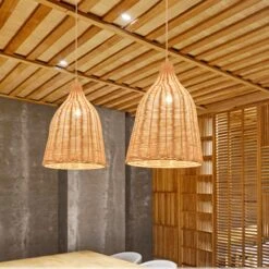 Rattan Pendant Light Handmade Basket Lamp -Demolights Sales Store 30cm 03 1