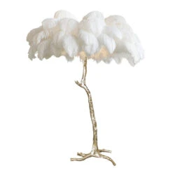Luxury Ostrich Feather Brass Floor Lamp -Demolights Sales Store 3 66ccf70b 9f8c 484c ba1e d0d9988e935f