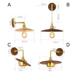 Wooden Wall Light-Wood Pendant Light-Vintage Wall Lamp-Boho Light Fixture -Demolights Sales Store 4