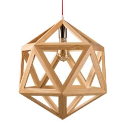 Nordic Loft Style Geometric Wooden Modern Pendant Light -Demolights Sales Store 45cm 01