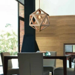 Nordic Loft Style Geometric Wooden Modern Pendant Light -Demolights Sales Store 45cm 02 1