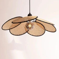 Modern Rattan Pendant Lights Handwoven Lampshade -Demolights Sales Store 48
