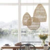 Basket Rattan Woven Lantern Chandelier Pendant Lamp Shade