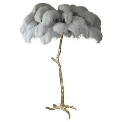 Luxury Ostrich Feather Brass Floor Lamp -Demolights Sales Store 5 164dcd13 38e9 4cdf bbbf f3d684d2af87