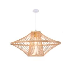 Handmade Bamboo Pendant Light Artistic Chandelier Home Decor -Demolights Sales Store 60cm 30cm 07 1