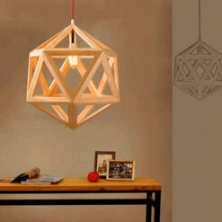 Nordic Loft Style Geometric Wooden Modern Pendant Light -Demolights Sales Store 61WSq6K9muL 1