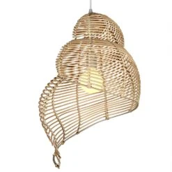 Conch Wicker Lamp Handmade Rattan Light Bamboo Lampshade -Demolights Sales Store 61gyUz9FQKL 1