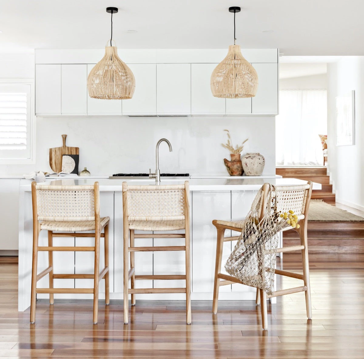 Boho Wicker Pendant Lighting Rattan Lampshade 5 Boho Wicker Pendant Lighting Rattan Lampshade - Image 5