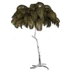 Luxury Ostrich Feather Brass Floor Lamp -Demolights Sales Store 8 57971721 09b5 46c1 b07e 77d3e0105509