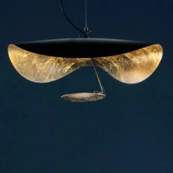 Creative Black Gold Chandelier UFO Brass Pendant Light -Demolights Sales Store 9 1