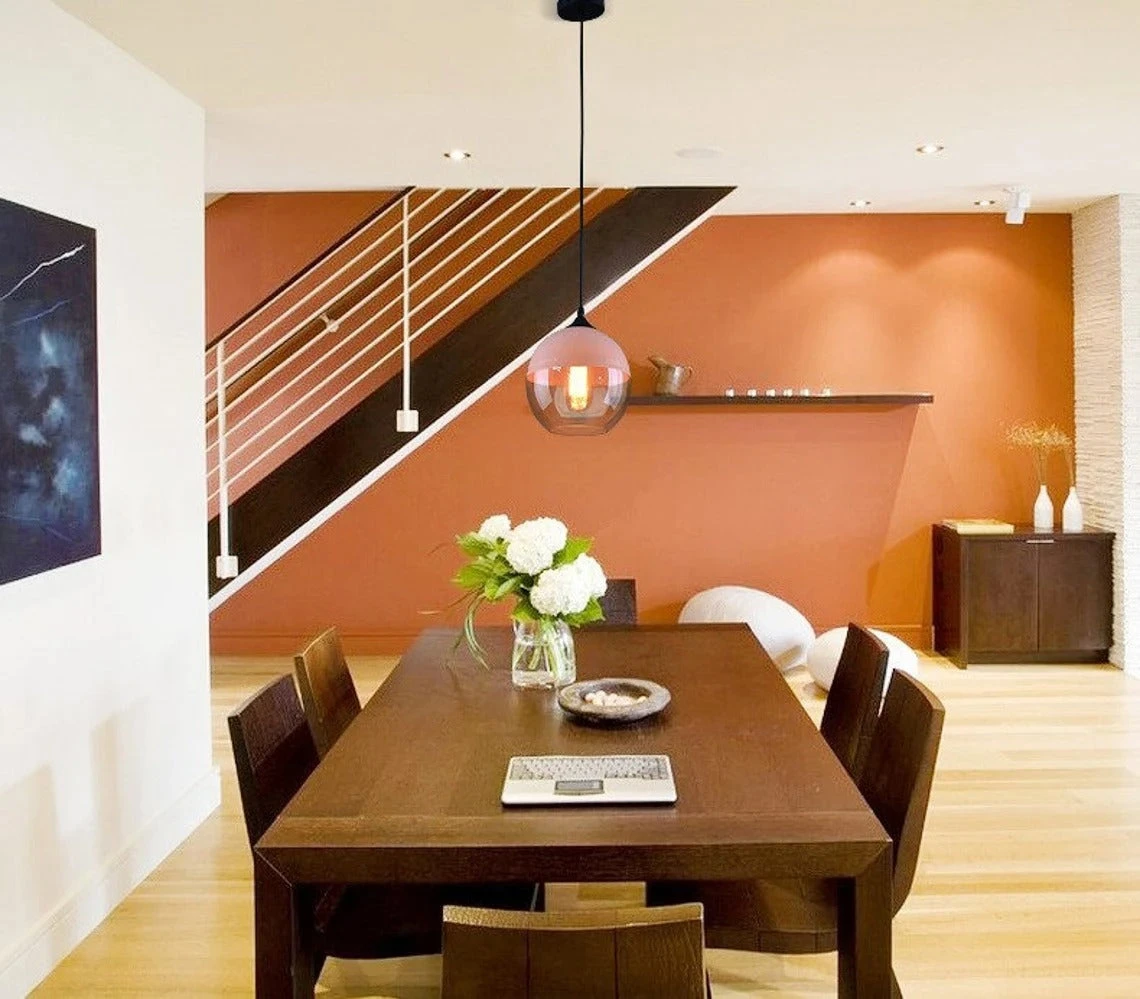 Industrial Lighting Kitchen Rustic Glass Pendant Light 4 Industrial Lighting Kitchen Rustic Glass Pendant Light - Image 4