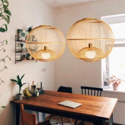 Traditional Bamboo Pendant Artistic Suspension Hanging Light Fixture -Demolights Sales Store ATH10341