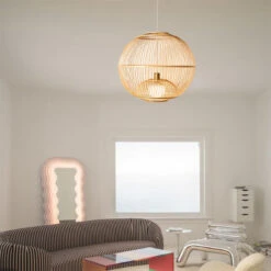 Traditional Bamboo Pendant Artistic Suspension Hanging Light Fixture