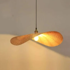 Bamboo Lotus Leaf Shaped Pendant Light -Demolights Sales Store BambooLotusLeafShapedPendantLight 13