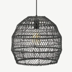 Basket Rattan Woven Pendant Light Shades Black 18 Basket Rattan Woven Pendant Light Shades Black -Demolights Sales Store BasketRattanWovenPendantLightShades 1