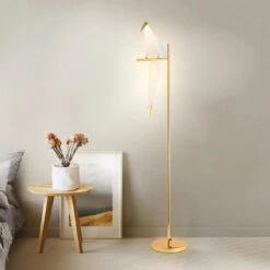 Golden Bird Metal Home Decor Floor Lamp