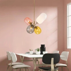 Nordic Led Glass Chandelier Pendant Lamp Kitchen Fixtures Living Room Bedroom -Demolights Sales Store DL10002
