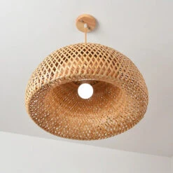 Natural Bamboo Chandelier Vintage Bamboo Woven Light -Demolights Sales Store DL10005 first
