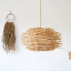 Rattan Lamp Shade Rustic Pendant Light Woven Lamp Chandelier -Demolights Sales Store DL10012 8 1