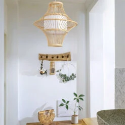 Bamboo Chandelier Retro Lantern Lamp Weaving Pendant Light Shade -Demolights Sales Store DL10015 first 1
