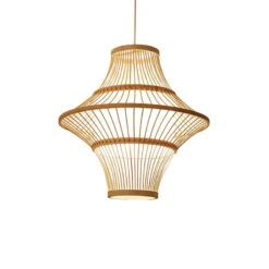 Bamboo Chandelier Retro Lantern Lamp Weaving Pendant Light Shade -Demolights Sales Store DL10015 2 1