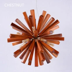Nordic Creative Wooden Chandelier Flower-Shaped Dandelion Pendants Lights -Demolights Sales Store DL10018 2