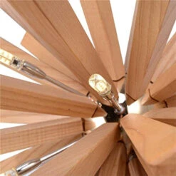 Nordic Creative Wooden Chandelier Flower-Shaped Dandelion Pendants Lights -Demolights Sales Store DL10018 5 1