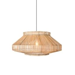 Rattan Pendant Light Woven Pendant Shade Flush Mount Ceiling Light -Demolights Sales Store DL10022 9