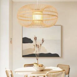Handicraft Bamboo Pendant Light Creative Chandelier Home Decor Art -Demolights Sales Store DL10024 1 1