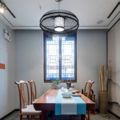 Handicraft Bamboo Pendant Light Creative Chandelier Home Decor Art -Demolights Sales Store DL10024 2 1