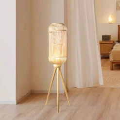 Original New Chinese Style Weave Floor Lamps