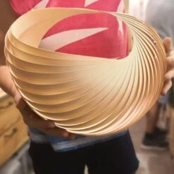 Shell Plug In Wall Sconce Wood Lampshade Art Sconce Light -Demolights Sales Store DL10034 7