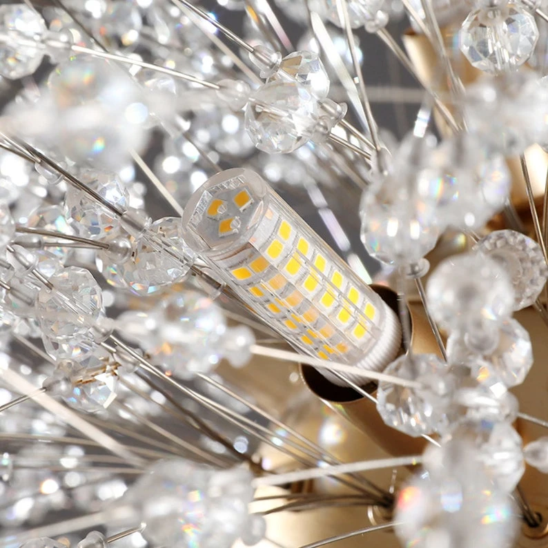 Design Dandelion Beaded Ceiling Light Flower Pendant Lights Crystal Chandelier 5 Design Dandelion Beaded Ceiling Light Flower Pendant Lights Crystal Chandelier - Image 5