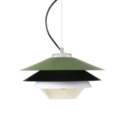Green Pendant Light Modern Chandelier 3 Layer Light Fixture Art -Demolights Sales Store DL10042 2 1