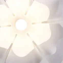 White Plastic Ceiling Light Metal Nordic Pendant Light Flower Chandelier Lighting -Demolights Sales Store DL10043 3