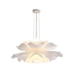 White Plastic Ceiling Light Metal Nordic Pendant Light Flower Chandelier Lighting -Demolights Sales Store DL10043 4 1