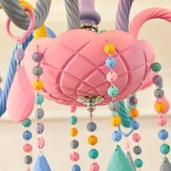 Macaron Crystal Chandelier European Candle Pendant Light Cartoon Princess Room -Demolights Sales Store DL10046 4 1