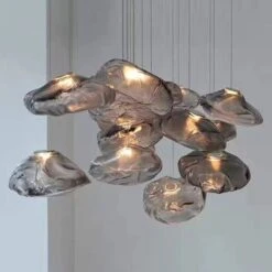 Glass Bubble Chandelier Nordic Globe Minimalist Stair Pendant Lights -Demolights Sales Store DL10047 1 1
