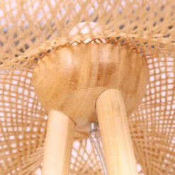 Bamboo Hand Knitted Lampshade Floor Light -Demolights Sales Store DL10049 BambooDesignFloorLamp 3