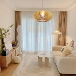 Wood Pendant Light Globe Wooden Light Fixture