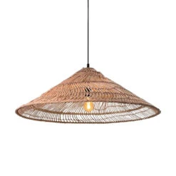 Rustic Pendant Light Umbrella Wicker Lampshade -Demolights Sales Store DL10051 4