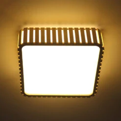 Square Wood Ceiling Light Led Wood Pendant Lamp -Demolights Sales Store DL10053 2